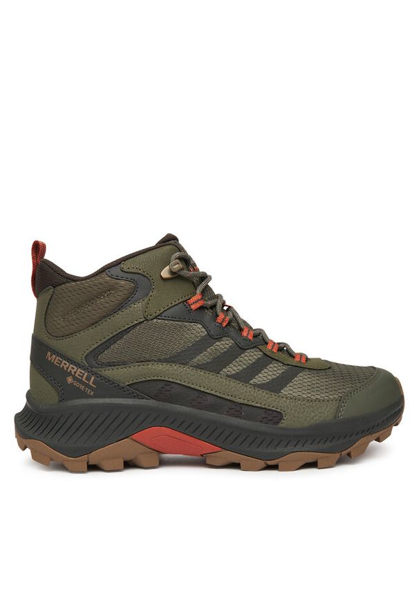 Trekkingi Merrell. Kolor: zielony. Technologia: Gore-Tex. Sport: turystyka piesza
