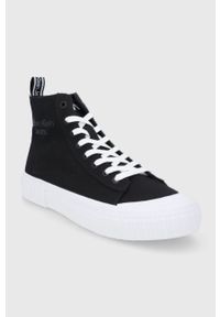Calvin Klein Jeans trampki YM0YM00381.BDS męskie kolor czarny. Nosek buta: okrągły. Zapięcie: sznurówki. Kolor: czarny. Materiał: materiał, guma. Szerokość cholewki: normalna #3