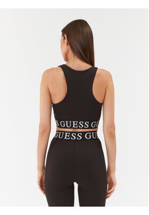 Guess Biustonosz top V3BP09 MC04Z Czarny Slim Fit. Kolor: czarny. Materiał: syntetyk
