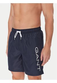 GANT - Gant Szorty kąpielowe 920006300 Granatowy Regular Fit. Kolor: niebieski. Materiał: syntetyk