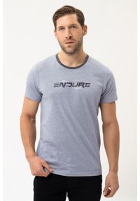 Volcano - T-shirt w sportowym stylu T-ENDE. Kolor: niebieski. Materiał: bawełna, materiał, dresówka, włókno, skóra. Długość rękawa: krótki rękaw. Długość: krótkie. Wzór: napisy, gładki, nadruk. Sezon: zima, lato. Styl: sportowy #1