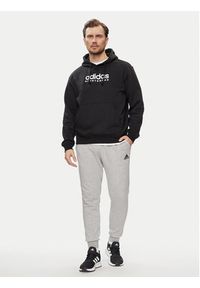 Adidas - adidas Bluza All SZN Fleece Graphic Hoodie IC9771 Czarny Loose Fit. Kolor: czarny. Materiał: bawełna