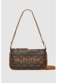 Valentino by Mario Valentino - VALENTINO Mała brązowa listonoszka Liuto. Kolor: brązowy. Wzór: paski
