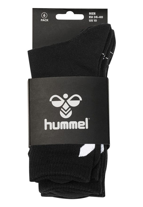 Skarpetki czarne Hummel hmlCHEVRON 6-PACK SOCKS uniwersalne. Kolor: czarny. Sport: fitness