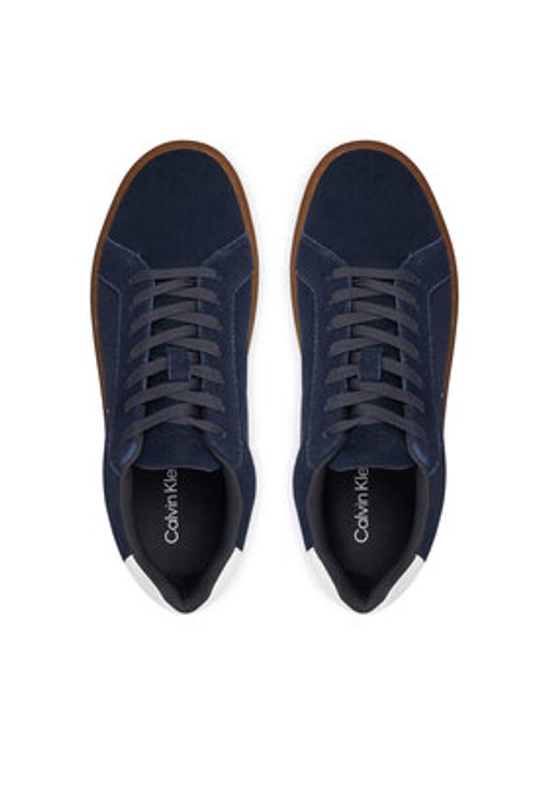 Calvin Klein Sneakersy Classic Cupsole Laceup Su YM0YM01434 Granatowy. Kolor: niebieski. Materiał: skóra, zamsz