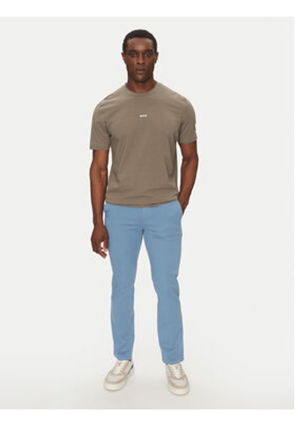 BOSS Chinosy Chino_Slim 50510933 Niebieski Slim Fit. Kolor: niebieski. Materiał: bawełna