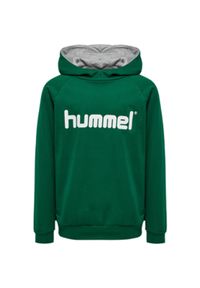 Bluza dziecięca Hummel hml GO KIDS COTTON Logo Hoodie. Typ kołnierza: kaptur. Kolor: zielony