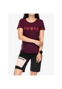 Koszulka z nadrukiem damska Vaude Cyclist T-Shirt V. Kolor: czerwony. Wzór: nadruk