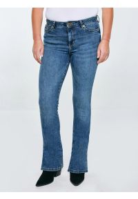 Big-Star - Jeansy damskie granatowe Adela Bootcut 536. Kolor: niebieski. Styl: klasyczny #7