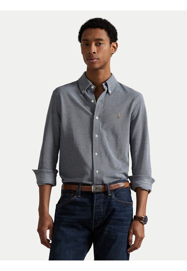 Polo Ralph Lauren Koszula 710979488002 Granatowy Regular Fit. Typ kołnierza: polo. Kolor: niebieski. Materiał: bawełna