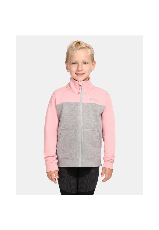 Kilpi - Bawełniana bluza dziewczęca KILPI HALI-JG. Kolor: różowy. Materiał: bawełna