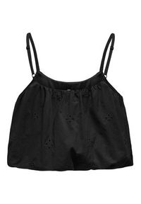 only - ONLY Top Lou 15342566 Czarny Cropped Fit. Kolor: czarny. Materiał: bawełna #3