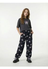 Sinsay - Polarowe spodnie z regulowanymi gumkami w nogawkach Kuromi - czarny. Kolor: czarny. Materiał: polar #1