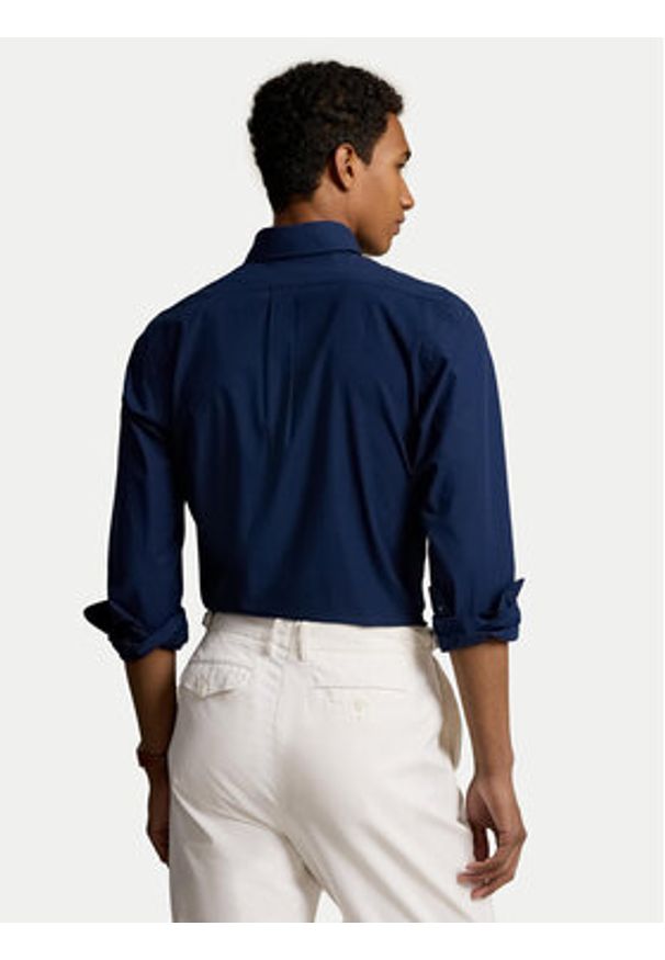 Polo Ralph Lauren Koszula 710928255001 Granatowy Custom Fit. Typ kołnierza: polo. Kolor: niebieski. Materiał: bawełna