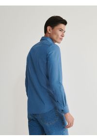 Reserved - Koszula slim fit - niebieski. Kolor: niebieski. Materiał: bawełna