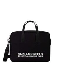 Karl Lagerfeld - KARL LAGERFELD Czarna aktówka K/rsg Briefcase Nylon. Kolor: czarny. Materiał: nylon #2