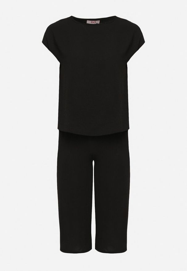 Born2be - Czarny Komplet Bluzka i Szerokie Spodnie Jenoretia. Kolor: czarny