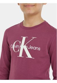 Calvin Klein Jeans Bluzka IU0IU00521 Fioletowy Regular Fit. Kolor: fioletowy. Materiał: bawełna #8