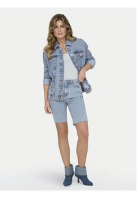 only - ONLY Szorty jeansowe Emily 15311259 Niebieski Straight Fit. Kolor: niebieski. Materiał: bawełna #2