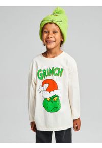 Sinsay - Koszulka z długimi rękawami Grinch - kremowy. Kolor: kremowy. Długość rękawa: długi rękaw. Długość: długie #1
