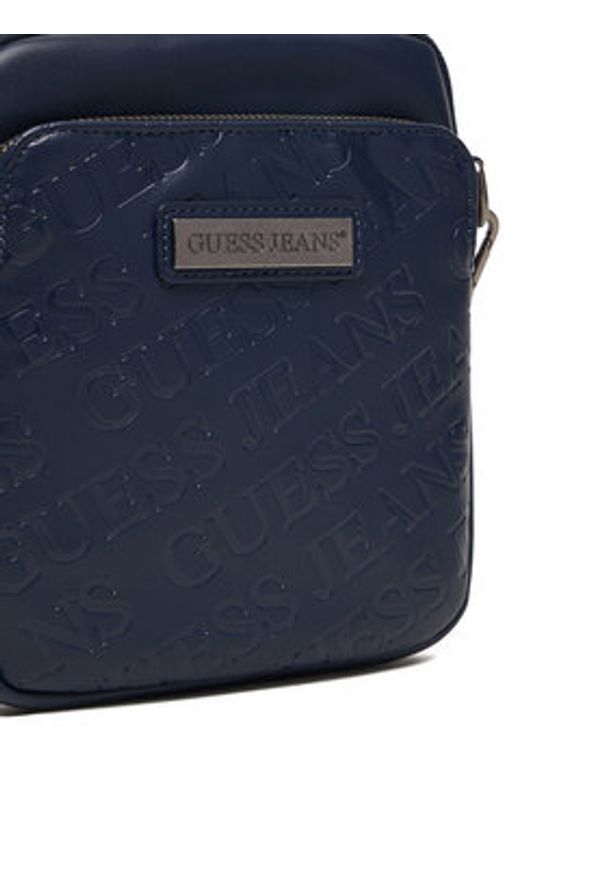 Guess Jeans Saszetka CWBEO-GUESS-B-003-09 Granatowy. Kolor: niebieski. Materiał: skóra
