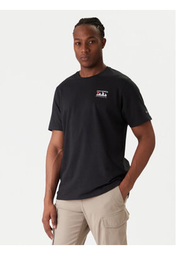 columbia - Columbia T-Shirt Explorers Canyon™ 2036451 Czarny Regular Fit. Kolor: czarny. Materiał: bawełna