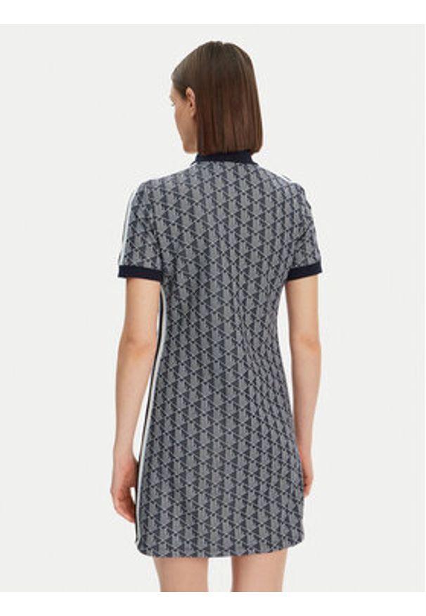 Lacoste Sukienka codzienna EF2655 Granatowy Slim Fit. Okazja: na co dzień. Kolor: niebieski. Materiał: syntetyk, bawełna. Typ sukienki: proste. Styl: casual