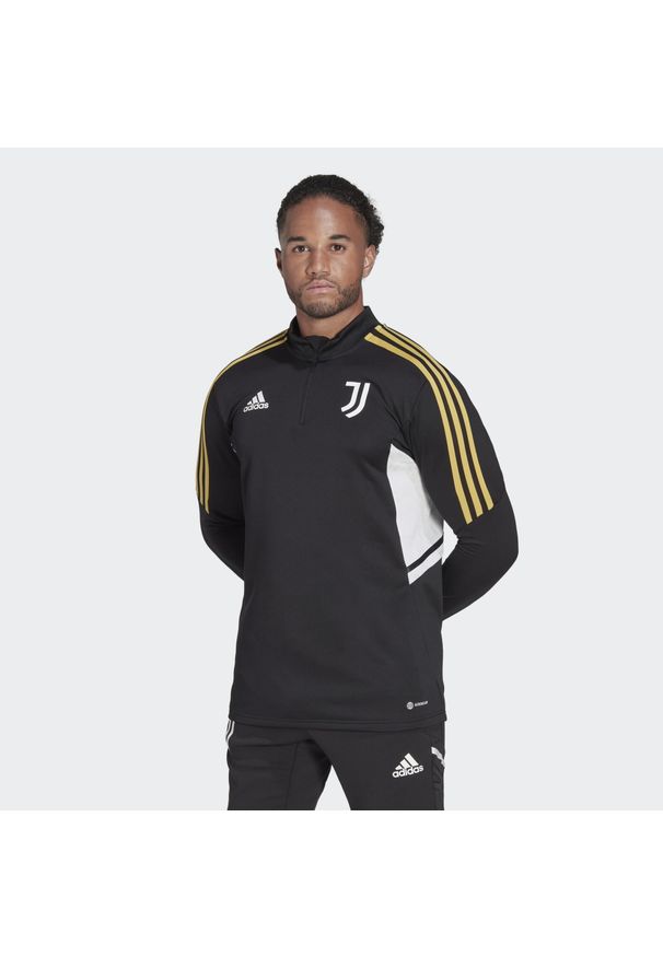 Bluza do piłki nożnej męska Adidas Juventus Condivo 22 Training Top. Kolor: czarny. Materiał: materiał