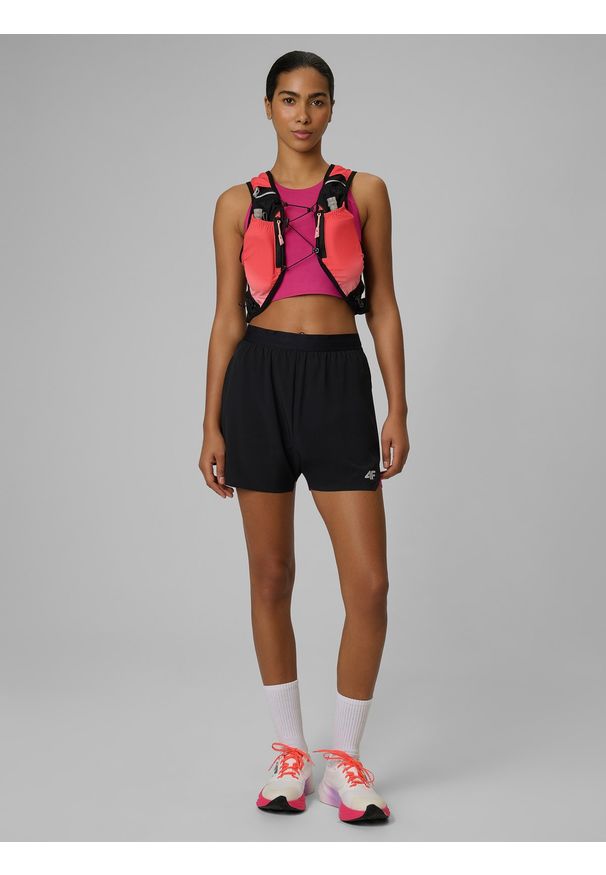4f - 4F Crop top do biegania szybkoschnący damski - różowy XL. Kolor: różowy. Sport: fitness, bieganie
