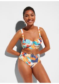 bonprix - Bikini na fiszbinach z figami bikini z wysokim stanem (komplet 2-cz.). Stan: podwyższony. Kolor: biały #1