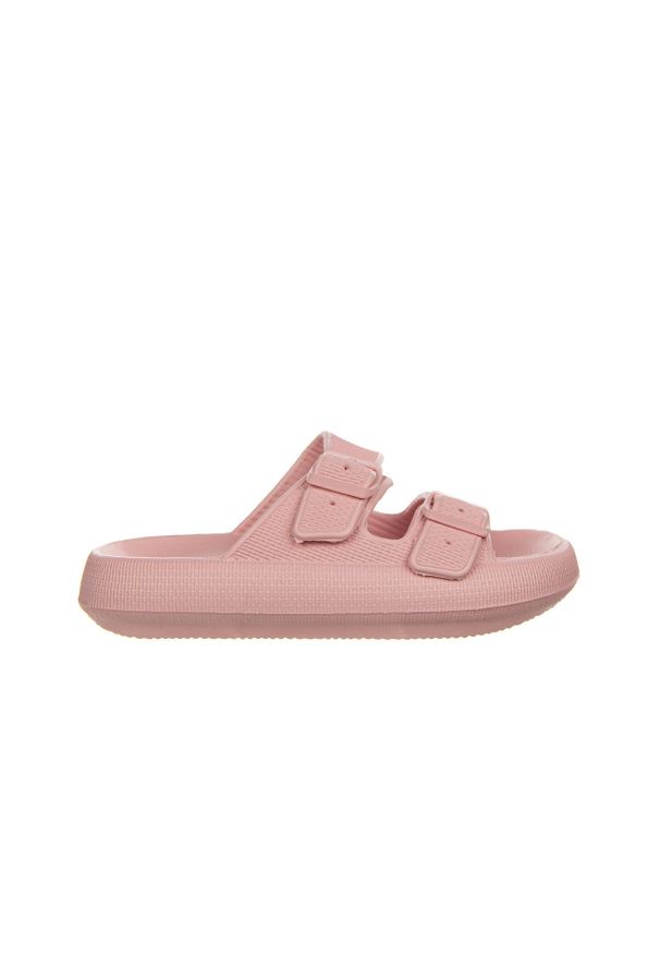 Klapki Laura Vita Nuon 08 Rose 202004, Różowy, Tworzywo - 37-38. Okazja: na plażę. Kolor: różowy. Materiał: tworzywo sztuczne. Wzór: paski. Styl: elegancki, wakacyjny