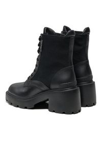 Tommy Jeans Botki Tjw Mid Heel Boot Mix Media EN0EN02556 Czarny. Kolor: czarny. Materiał: skóra