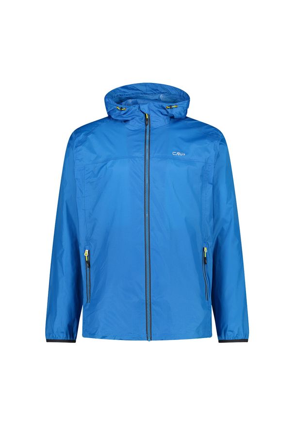 Kurtka przeciwdeszczowa z kapturem CMP. Typ kołnierza: kaptur. Kolor: niebieski. Sport: turystyka piesza