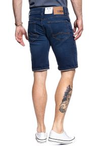 Mustang - SPODENKI MUSTANG Chicago Short DENIM BLUE 1007765 5000 682. Materiał: denim #9