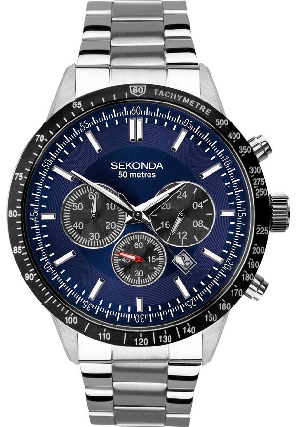 Zegarek Sekonda Zegarek męski Sekonda 1970 srebrny. Kolor: srebrny