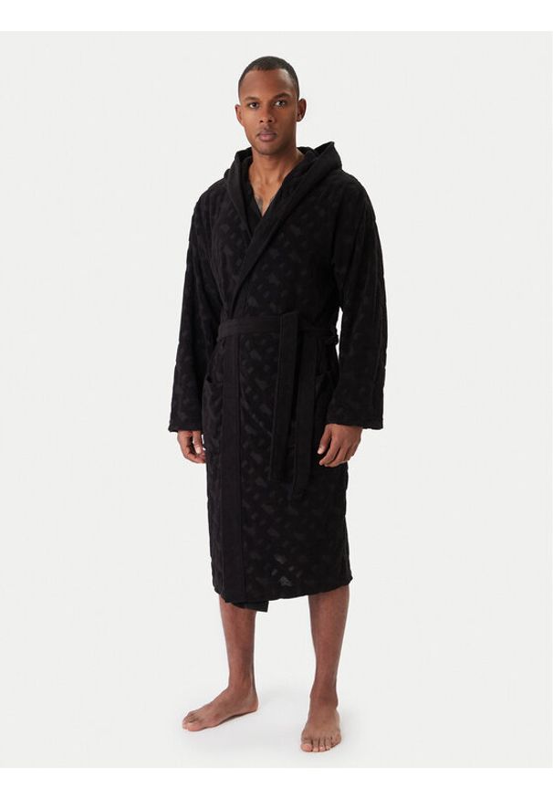 BOSS Szlafrok Fashion Robe 50479411 Czarny. Kolor: czarny. Materiał: bawełna