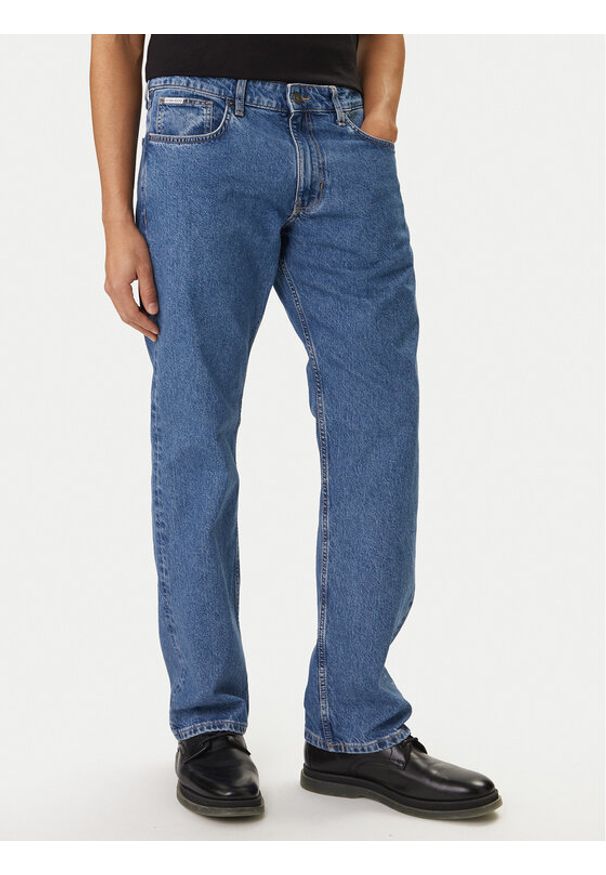 Guess Jeans Jeansy M5YA1B D633A Niebieski Straight Fit. Kolor: niebieski