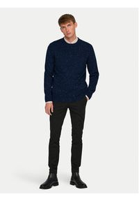 Only & Sons Sweter Ricky 22031539 Granatowy Regular Fit. Kolor: niebieski. Materiał: wełna