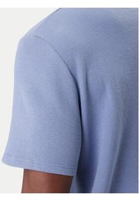 BOSS T-Shirt Waffle 50535891 Błękitny Regular Fit. Kolor: niebieski. Materiał: bawełna, syntetyk #4