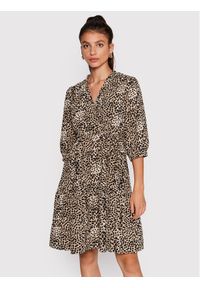 Karen by Simonsen Sukienka codzienna Delia 10103915 Brązowy Regular Fit. Okazja: na co dzień. Kolor: brązowy. Materiał: syntetyk. Typ sukienki: proste. Styl: casual #1