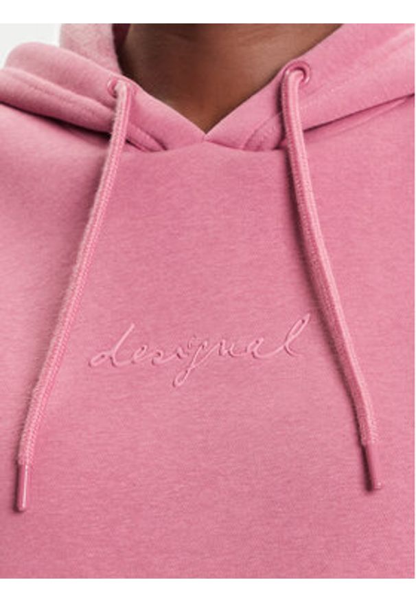Desigual Bluza Basic 25WWSK13 Różowy Regular Fit. Kolor: różowy. Materiał: syntetyk