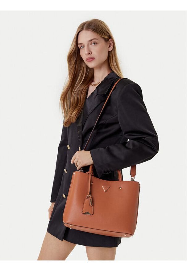 Guess Torebka Meridian II HWBG69 74060 Brązowy. Kolor: brązowy. Materiał: skórzane