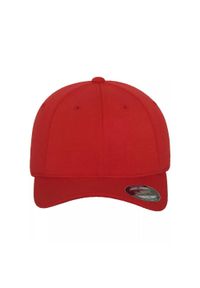 FLEXFIT - Czapka Z Daszkiem Double Jersey. Kolor: czerwony. Materiał: jersey #1