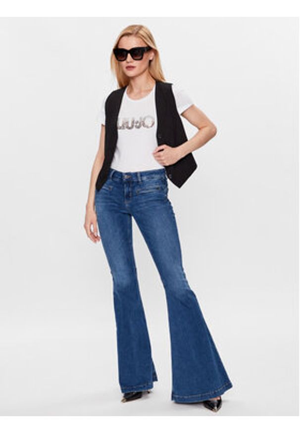 Liu Jo T-Shirt WF3085 J6308 Biały Regular Fit. Kolor: biały. Materiał: bawełna