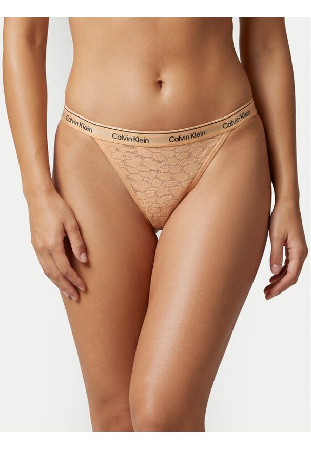 Calvin Klein Figi klasyczne LV00QD5213 Beżowy. Kolor: beżowy. Materiał: syntetyk