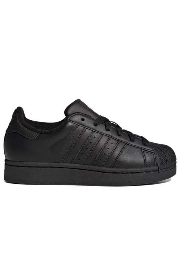 Adidas - Buty młodzieżowe adidas Originals Superstar II JH9979 - czarne. Zapięcie: pasek. Kolor: czarny. Materiał: guma, skóra. Szerokość cholewki: normalna. Wzór: aplikacja. Sezon: lato. Model: Adidas Superstar