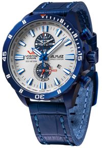 Vostok Europe - Zegarek Męski VOSTOK EUROPE VOSTOK Multifunction Almaz YM8J-320D657. Materiał: skóra. Styl: sportowy