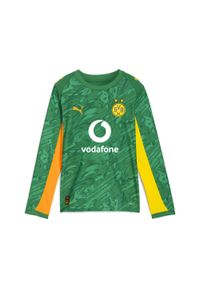 Puma - Młodzieżowa koszulka bramkarska z długim rękawem Borussia Dortmund 25/26 PUMA. Kolor: zielony, pomarańczowy, wielokolorowy, żółty. Materiał: tkanina. Długość rękawa: długi rękaw. Długość: długie. Sport: piłka nożna