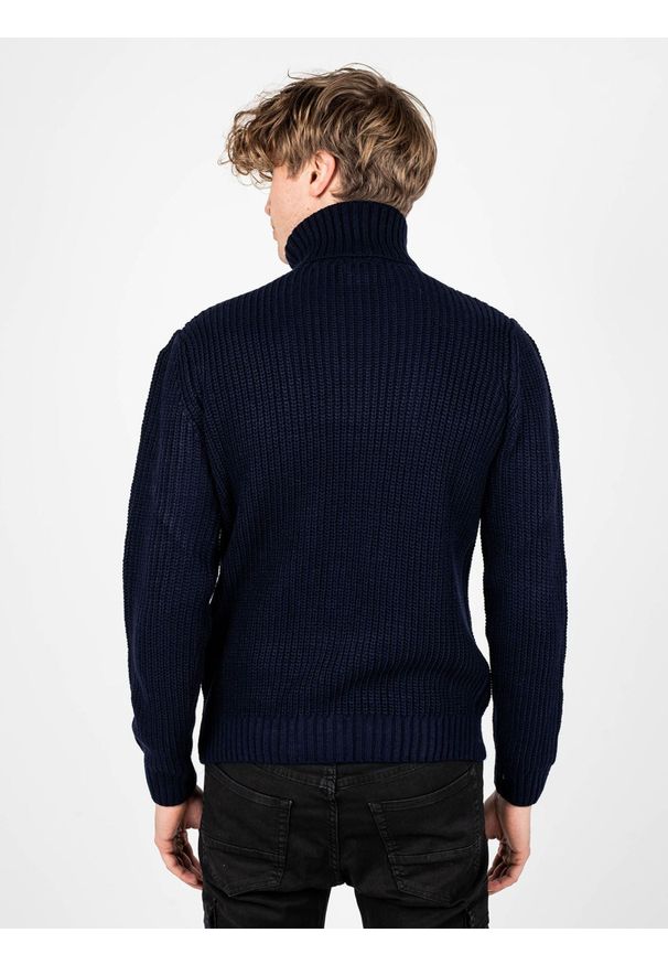 Xagon Man Sweter | A2208 1K 080G | Mężczyzna | Granatowy. Okazja: na co dzień. Typ kołnierza: golf. Kolor: niebieski. Materiał: akryl. Styl: casual