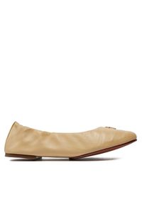 TOMMY HILFIGER - Tommy Hilfiger Baleriny Th Elevated Elastic Ballerina FW0FW07882 Beżowy. Kolor: beżowy #1